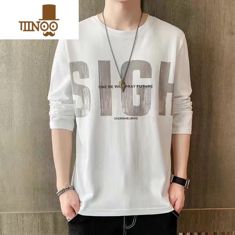 YANXU干活穿的衣服男秋衣建筑工地上班耐脏耐磨长袖t恤秋季体恤打底衫高清大图