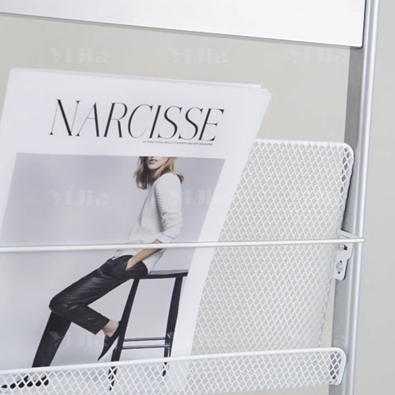 翌嘉YJ4122825 杂志架展示架报置物架收纳落地报纸报刊架 三层黑色 630*380*1140高清大图