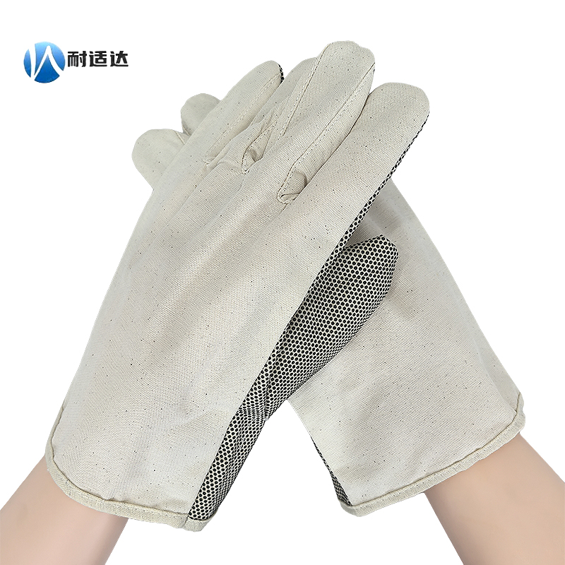 耐适达 帆布防滑耐磨点塑手套 NSD696/双高清大图