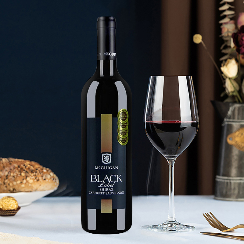 澳洲原瓶进口麦格根黑牌金标西拉赤霞珠红葡萄酒750ml单支装
