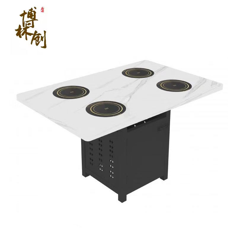 博林创 岩板火锅餐桌 140*80*75cm 张高清大图