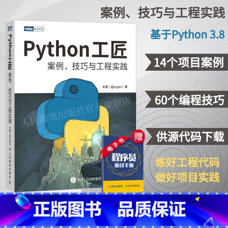 【正版】 Python工匠 案例技巧与工程实践 基于Python 3.8 python编程从入门到实践计算机网络爬虫数