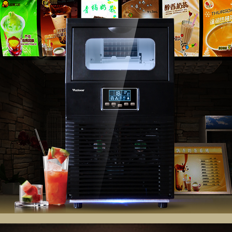 沃拓莱(Watoor)40kg制冰机商用奶茶店全自动大型小型家用智能办公室食堂方冰块制作机 WZB-40F/A自动进水