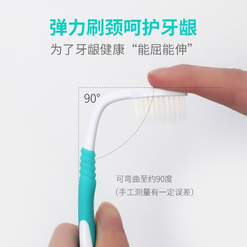 狮王(LION) 细齿洁弹力护龈牙刷 三支高清大图
