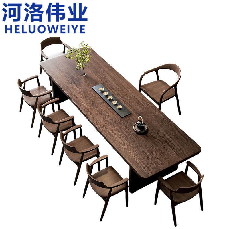 河洛伟业 茶桌椅3米+7椅套