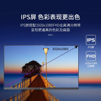 优派23.8英寸全高清分辨率IPS广视角蓝光不闪屏办公显示器VA2431-H-2