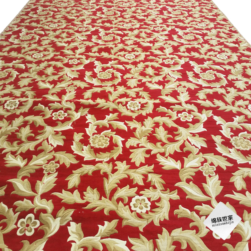 绵族世家 MZSJ-X2053 1*1m 立体剪花欧式地毯 (单位：平方米) 红色