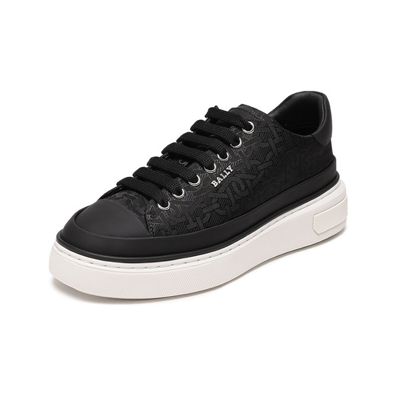 巴利bally男士织物系带休闲运动鞋板鞋mailyt视频