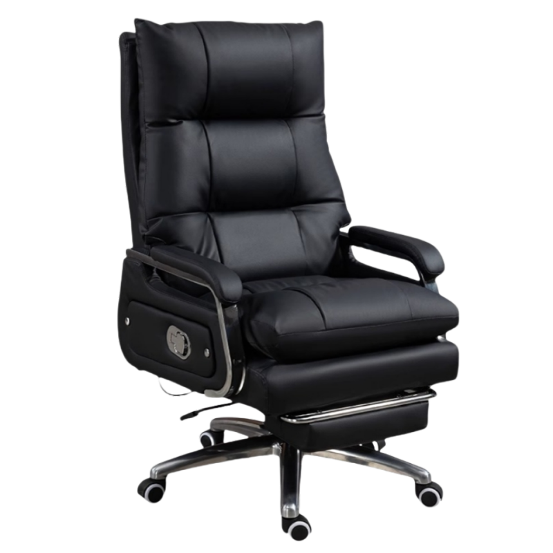 铭思达老板椅牛皮把高清大图