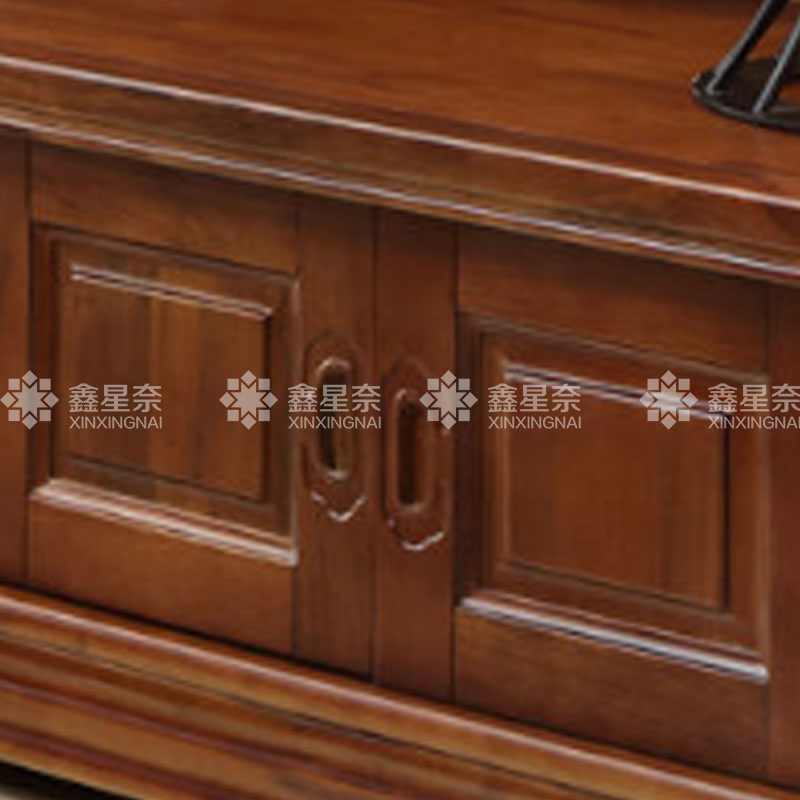 鑫星奈XXN4031113 新中式实木电视柜高清大图