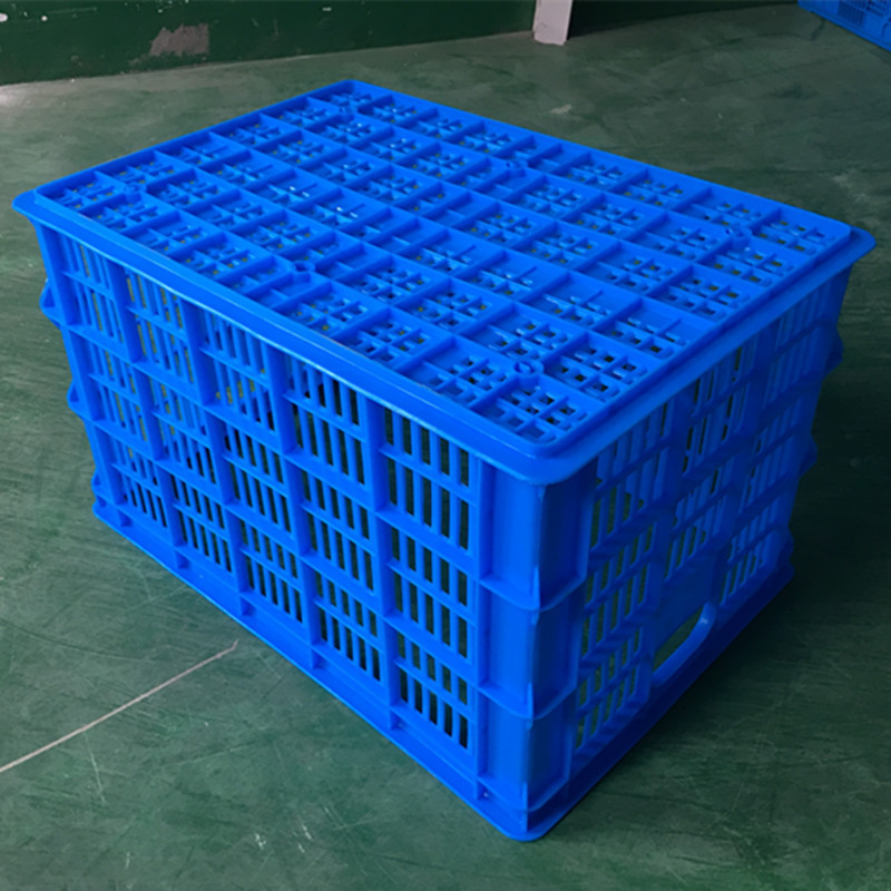 拾画 塑料洗菜塑胶篮货框周转筐加厚蓝色(58x40.5x31cm)中号杂物整理筐 5个装 YX-8002