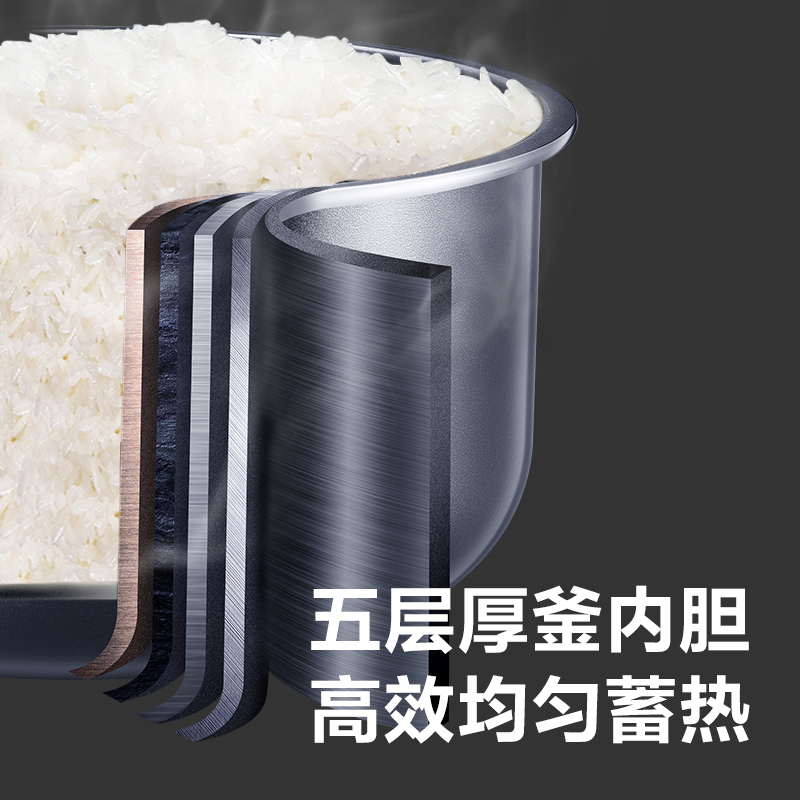 苏泊尔(SUPOR)电饭煲4L电饭锅多功能家用智能3-6人柴火饭不粘内胆蓝钻预约