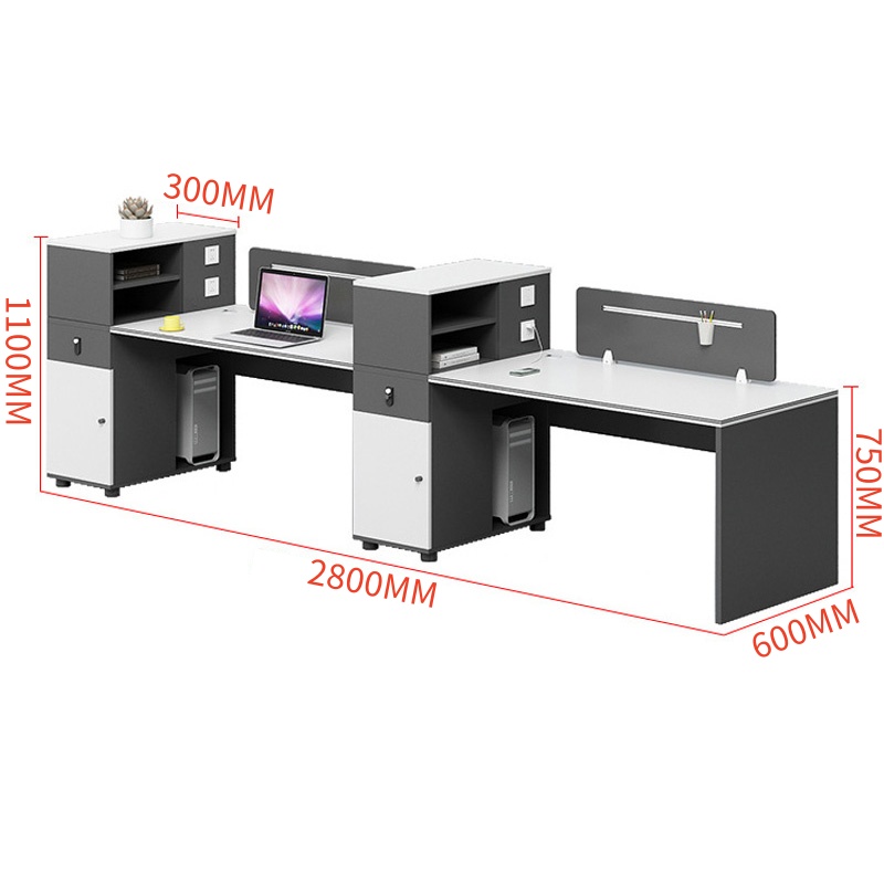 豫龙都 屏风办公桌 双人 张高清大图