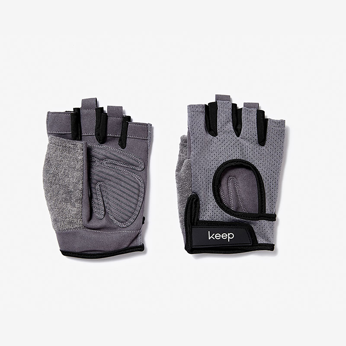 【防滑耐磨】立体掌健身手套轻薄透气半指器械训练骑行运动护具 碳灰