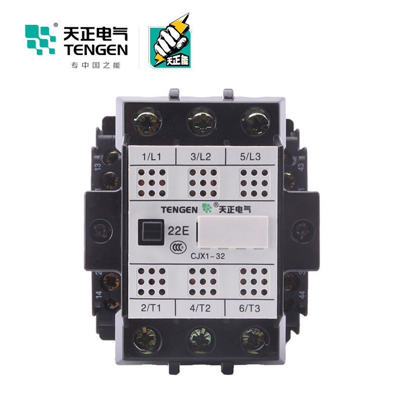 天正电气CJX1-9/22 220V3NO 2NO+2NC 32A交流50/60Hz 3P 02010060052接触器