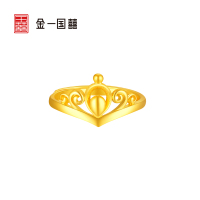 金一国囍足金 精品皇冠戒指女士开口戒指（计价）ABA020