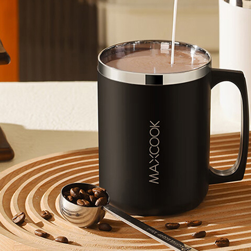 MAXCOOK美厨马克杯480ml304不锈钢黑MCB2283高清大图