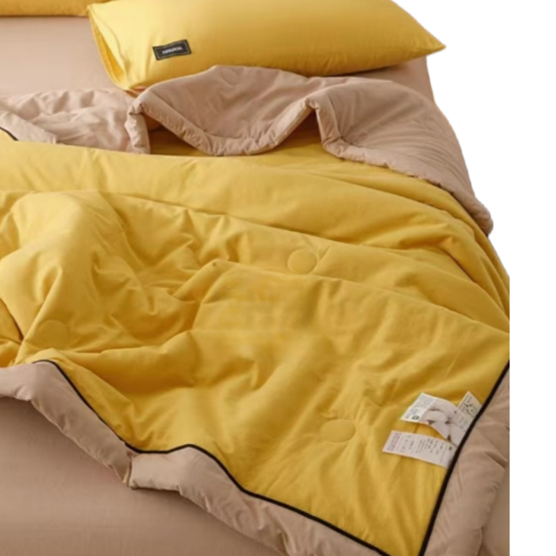 铭思沃床单款四件套2.0*2.3m床 米黄色 套高清大图