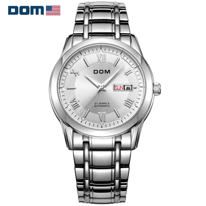 美国dom多姆品牌正品男士手表男腕表自动机械表经典休闲时尚大气潮流