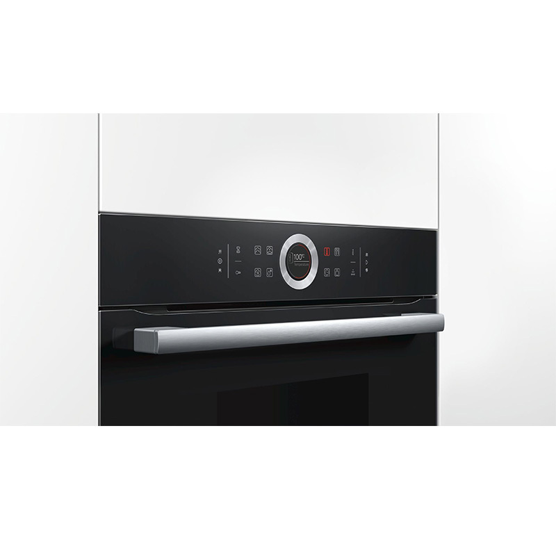 Bosch/博世 CDG634BB3W 法国原装进口 全新智能 触控环 嵌入式蒸箱家用蒸箱大容量38L 全黑高清大图