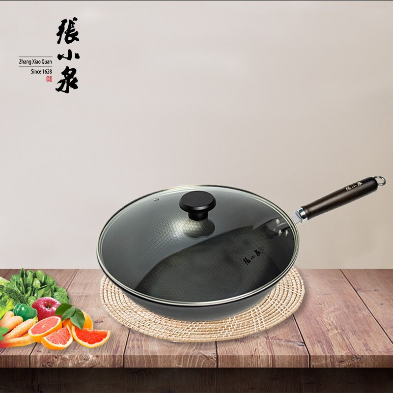 张小泉万家灯火精铁炒锅C30740100炒锅32cm高清大图
