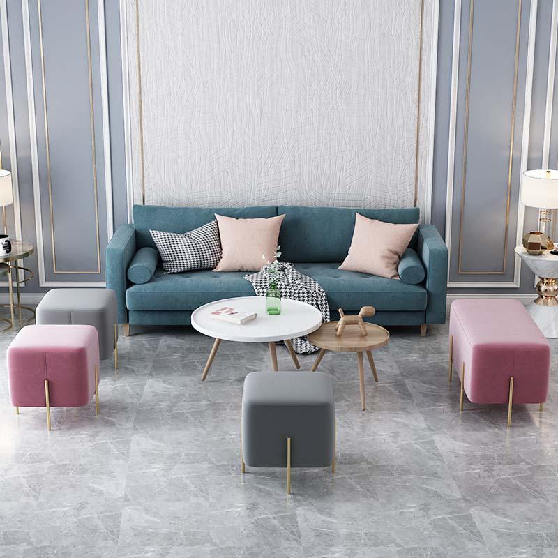 森美人北欧布艺沙发脚踏凳家用单个小沙发客厅方踏脚蹬方塌搁脚凳换鞋