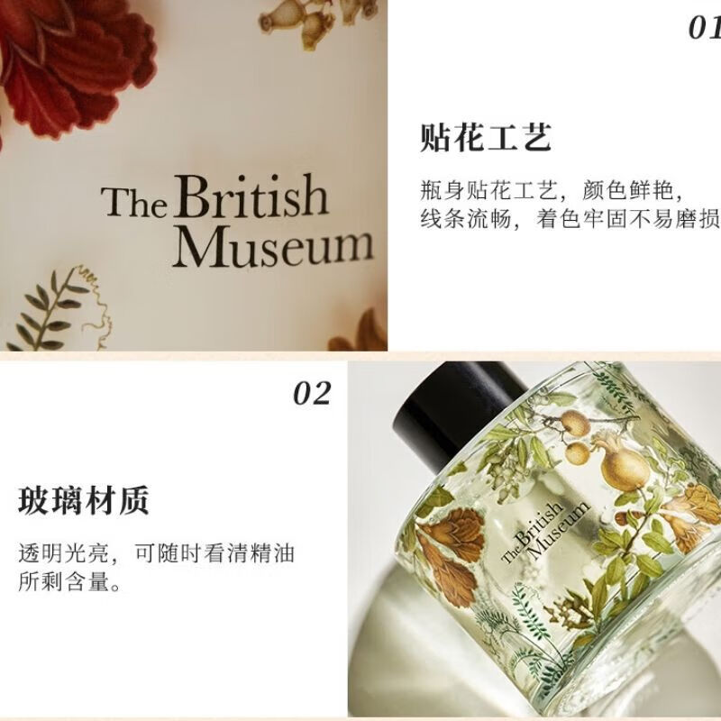 大英博物馆新巴洛克卧室香薰蜡烛套装清新绿玫瑰香礼盒高清大图