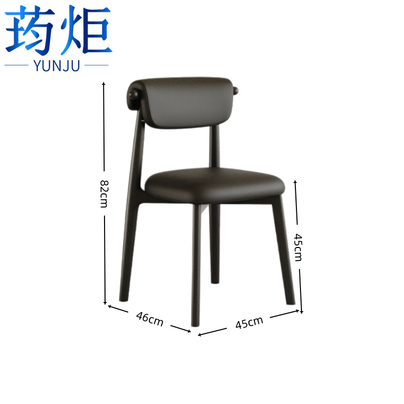 荺炬椅子 墨黑把