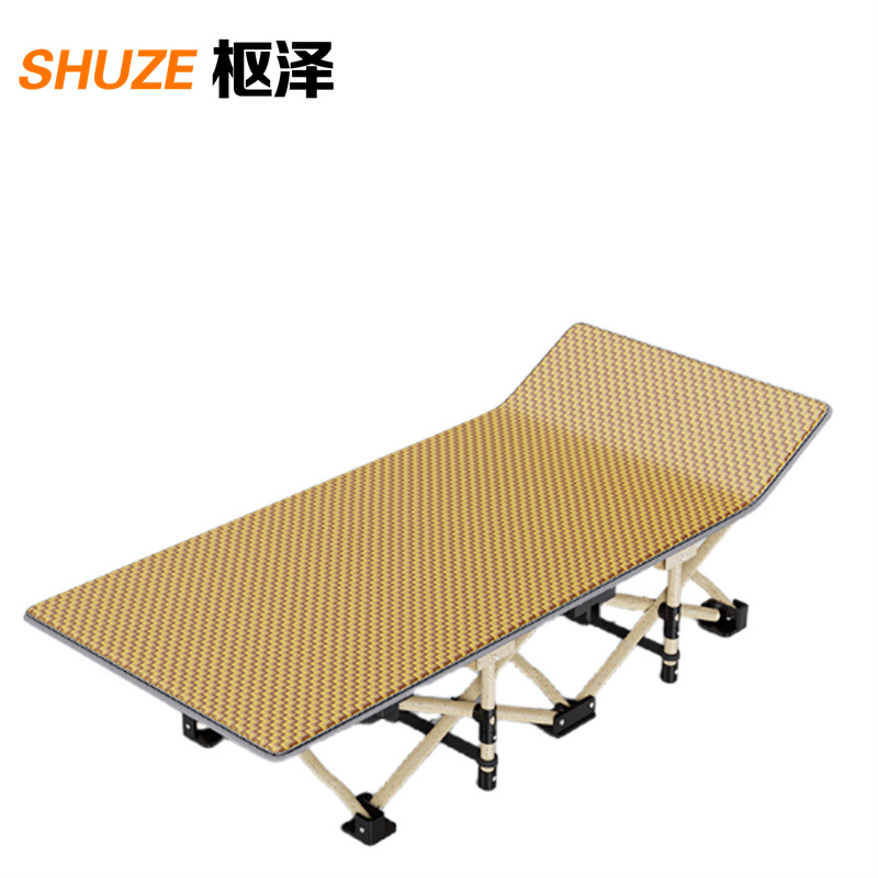 枢泽 折叠收纳床 190cm圆管灰色+单层藤席 张高清大图