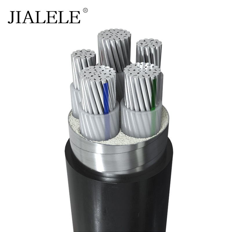 JIALELE 低压3+2芯铝电缆 YJLV22-3*400+2*185平方 额定电压0.6/1KV 米