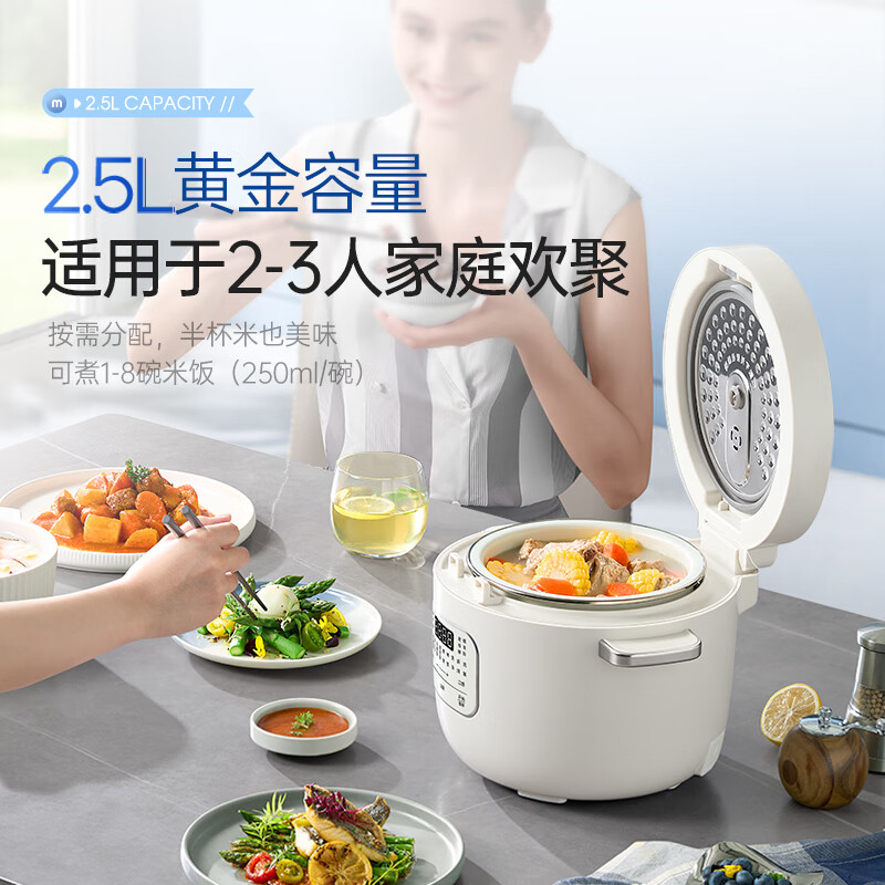 摩飞电器(Morphyrichards)电饭煲电饭锅迷你珐琅釉精釜多功能小电饭煲煲汤锅电煮锅2.5L MR8502高清大图