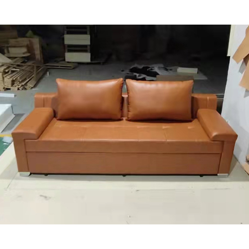 匡大 办公沙发 皮艺沙发 办公室折叠午休沙发 牛皮 三人位 KDT900高清大图