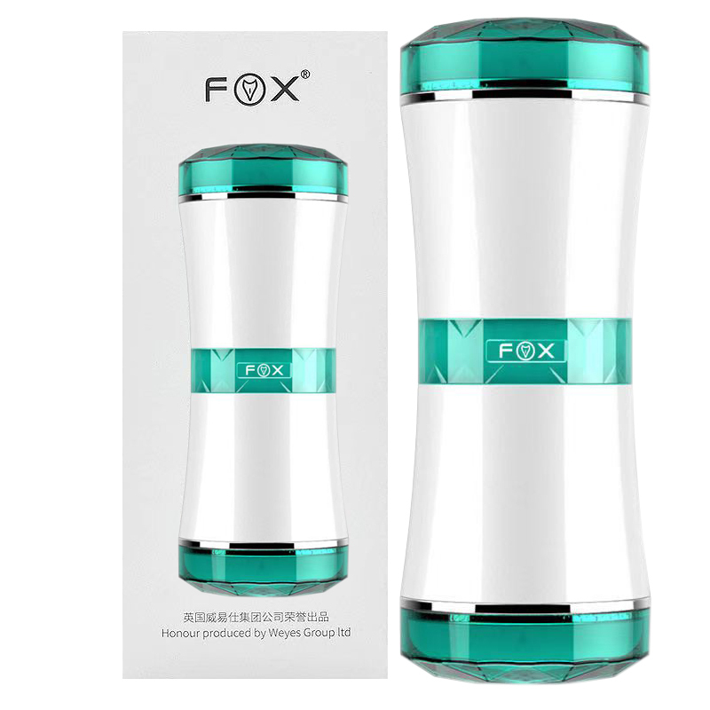 FOX小蛮腰飞机杯双通道男用自慰器便携式男性手动飞机杯非充气娃娃成人情趣用品[白色款]