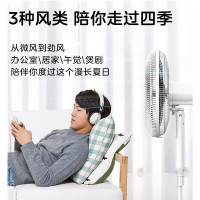 美的(Midea)电风扇家用风扇落地扇立式轻音节能电扇柔风降温宿舍循环大风量自然风[7叶落地遥控]SAC35BR