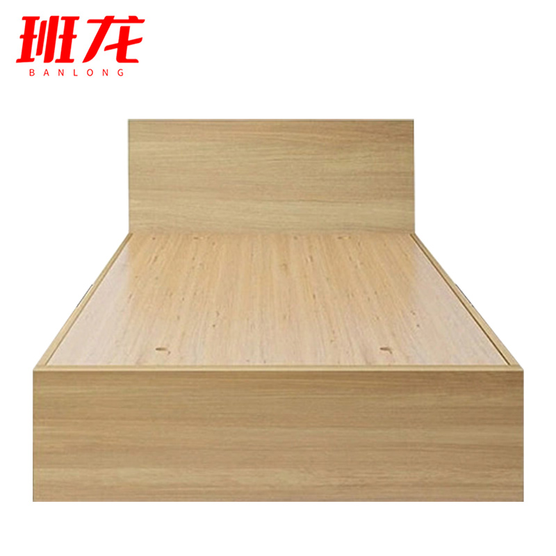 班龙1米单人床1000*2000mm+10cm床垫套高清大图