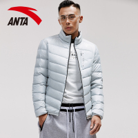 安踏羽绒服外套男装2019冬季 加绒加厚保暖短款立领风衣运动服