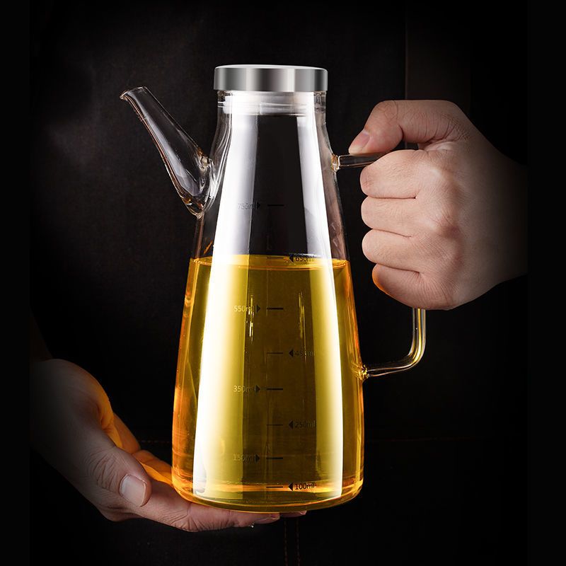 油壶玻璃油装油瓶不漏油罐不滴不挂大容量厨房家用酱油瓶醋调料瓶