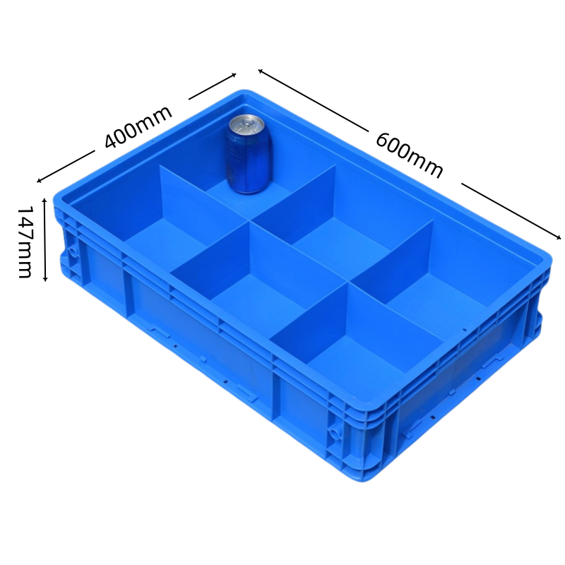 义尊 蓝色周转箱 六格 个高清大图