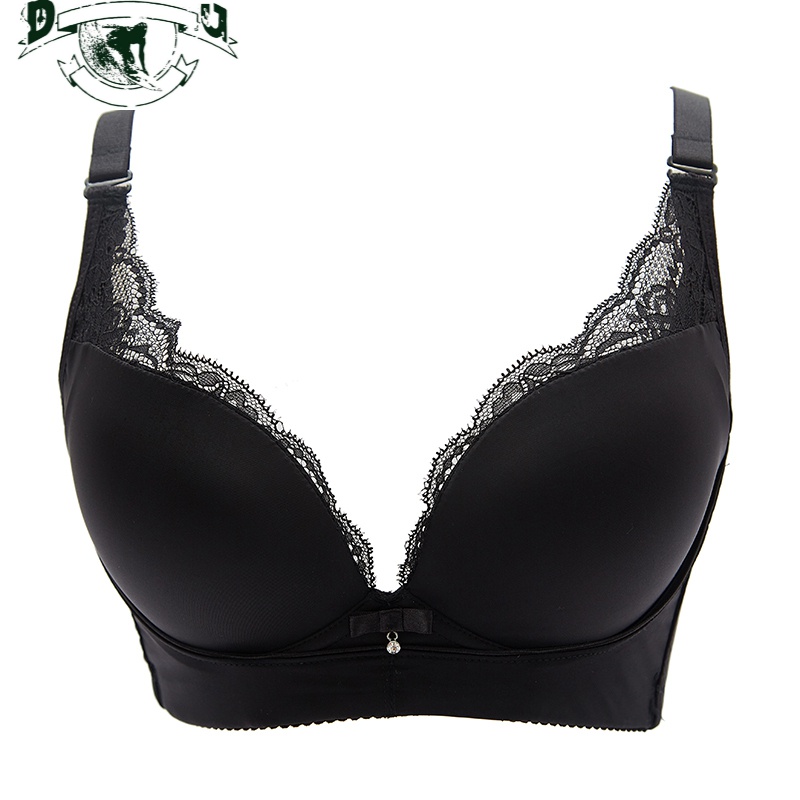 hlcoman戴芝蒂性感无钢圈内衣女聚拢光面调整型收副乳防外扩文胸胸罩