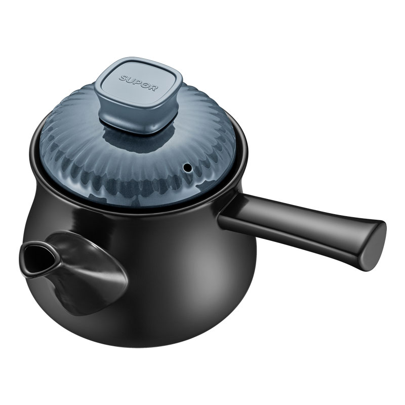 苏泊尔(SUPOR)砂锅炖锅家用欢喜系列燃气煲汤沙锅陶瓷煲石锅煤气专用2.5L药膳煲EB25SBT01送汤勺竹垫手套高清大图
