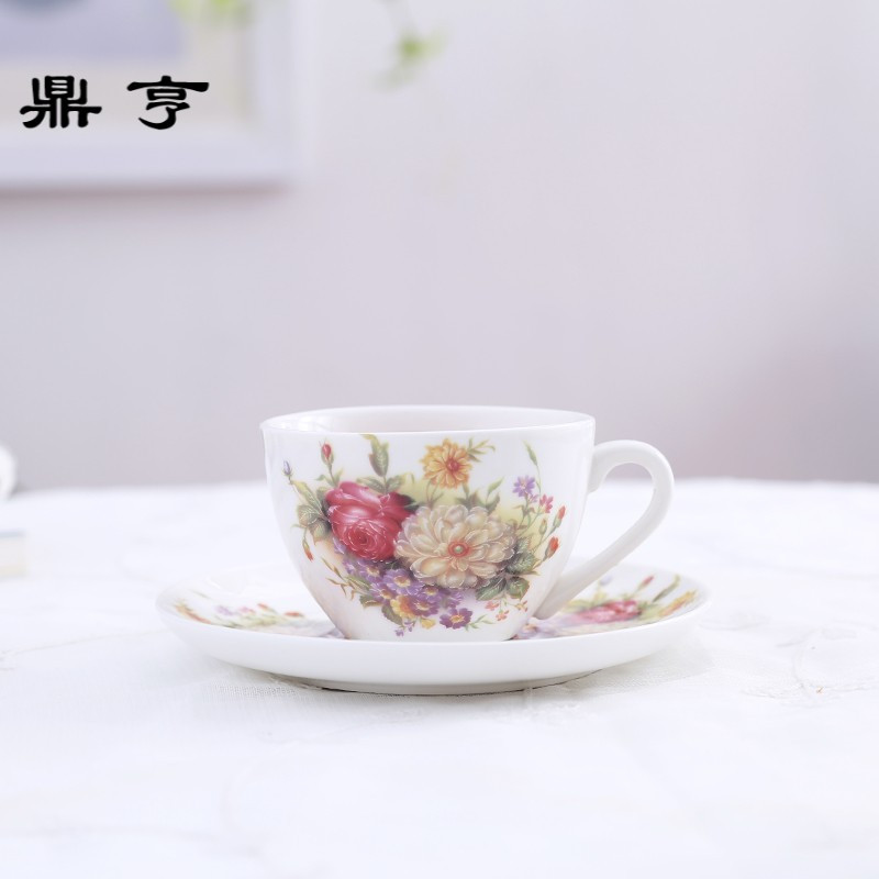 鼎亨陶瓷花茶茶具套装过滤蜡烛加热花茶壶下午茶茶具泡水果茶茶壶