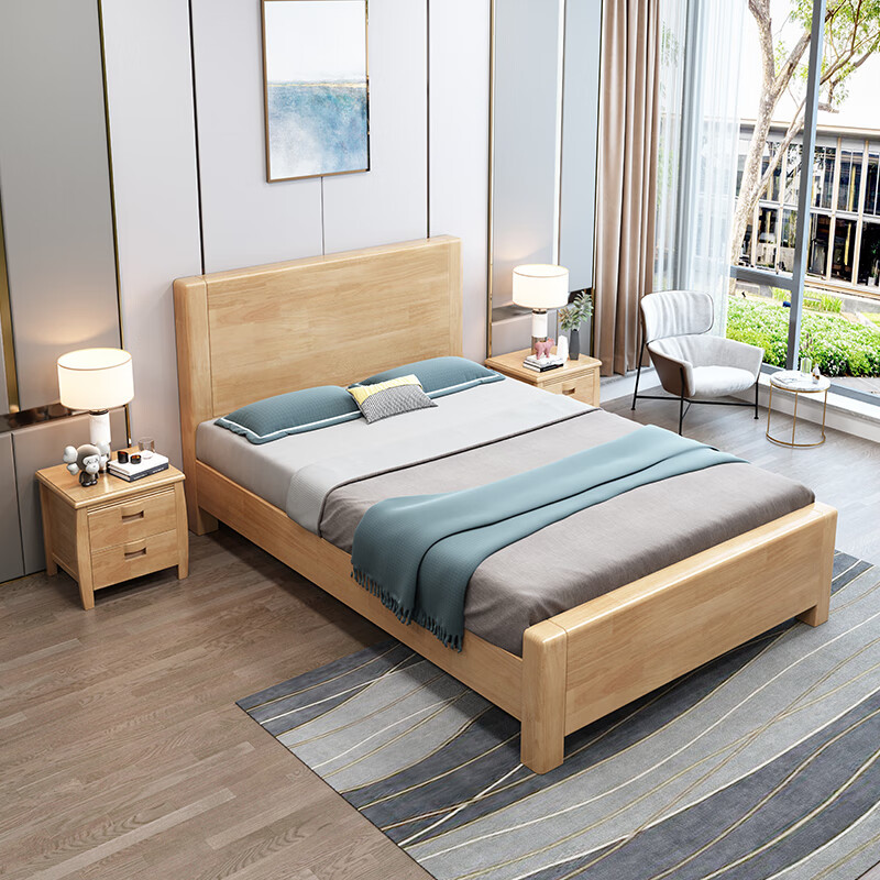 域赢实木床单位宿舍床公寓床木质床135米框架颜色可选