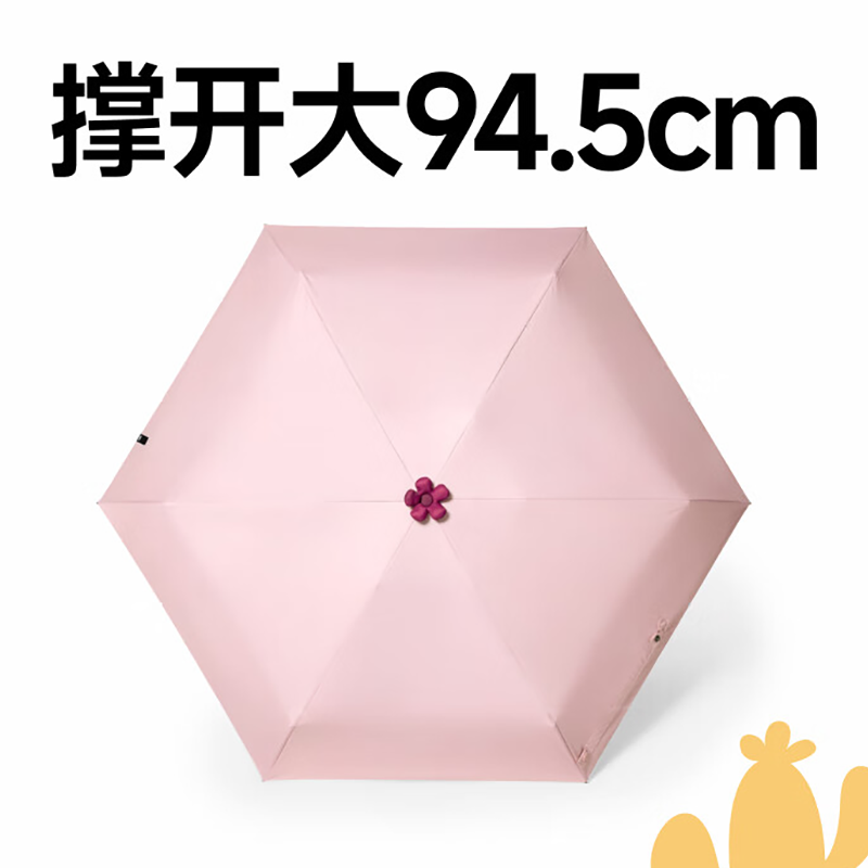 蕉下(BENEUNDER)五折黑胶防晒伞BM528-樱桃谷高清大图