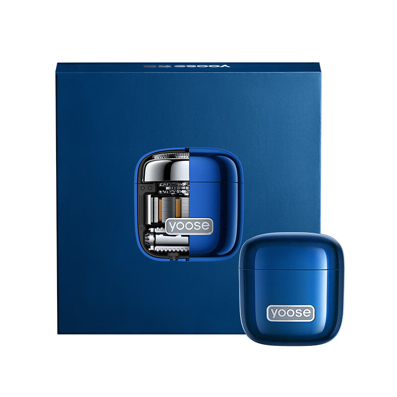 有色(yoose)剃须刀电动便携款鼻毛修剪器迷你刮胡刀二合一 男士生日礼物送男友老公胡须刀礼盒 D1-T 午夜蓝