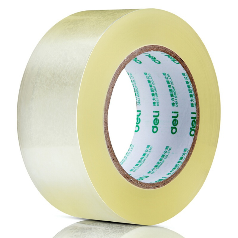 得力 (deli) 高品质高透明封箱胶带打包胶带 48mm*150y*50um(137m/卷) 6卷/筒 办公用品 30
