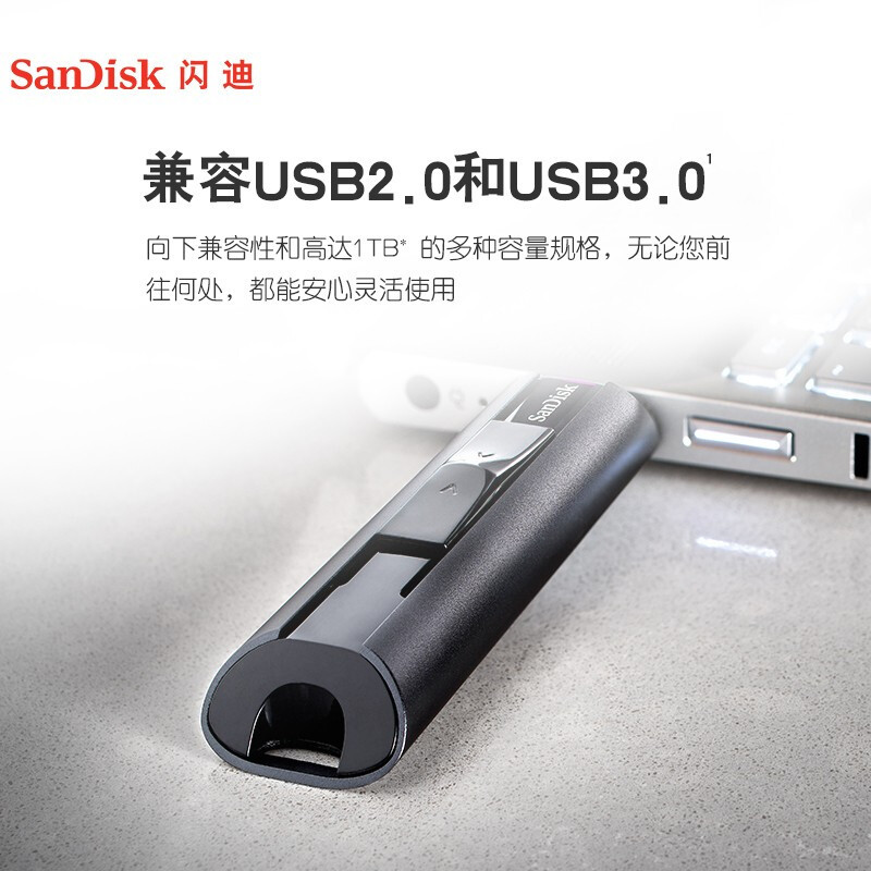 闪迪(SanDisk)128GB USB3.2至尊超极速固态U盘 CZ880 读速高达420MB/s 写380MB/s