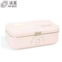 适盒 A4BOX 电加热饭盒插电保温上班族便携热饭神器便当盒陶瓷内胆800毫升自动恒温-Kitty猫限量款标配+送餐具