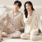 浪莎女士睡衣春秋季新款情侣纯棉长袖长裤套装男家居服秋冬款全棉