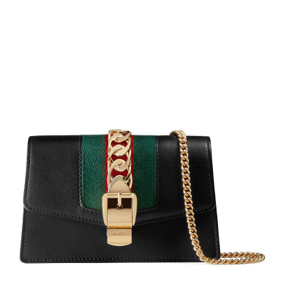 [杨幂同款]GUCCI 古驰 女士经典条纹翻盖链条包单肩斜跨包 494646-CWLSG-1060