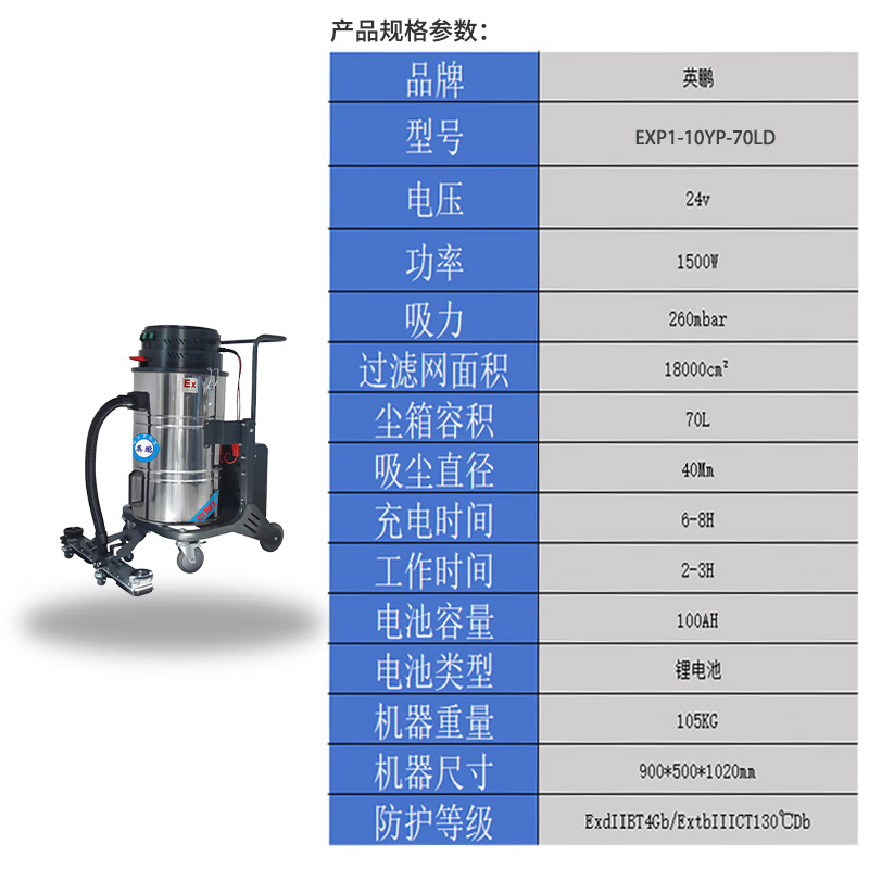 英鹏/GYPEX EXP1-10YP-70LD 直流电 70L 吸尘器高清大图